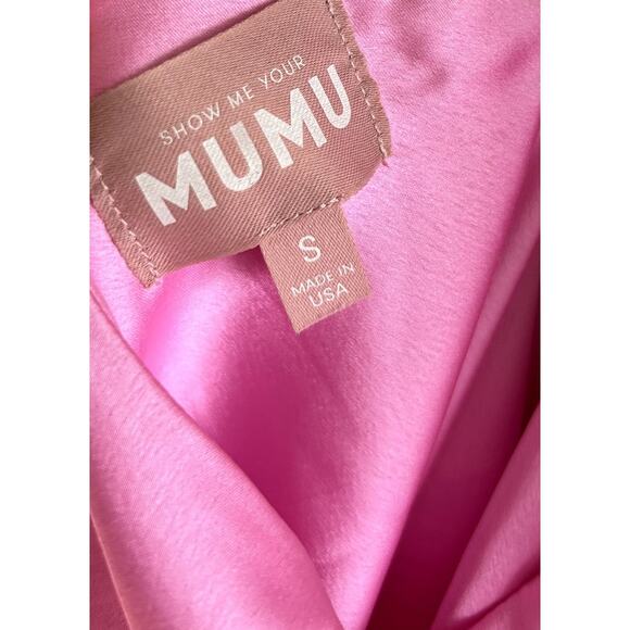 Show Me Your Mumu Jasmine Mini Dress in Pink Luxe Satin S - Picture 6 of 8